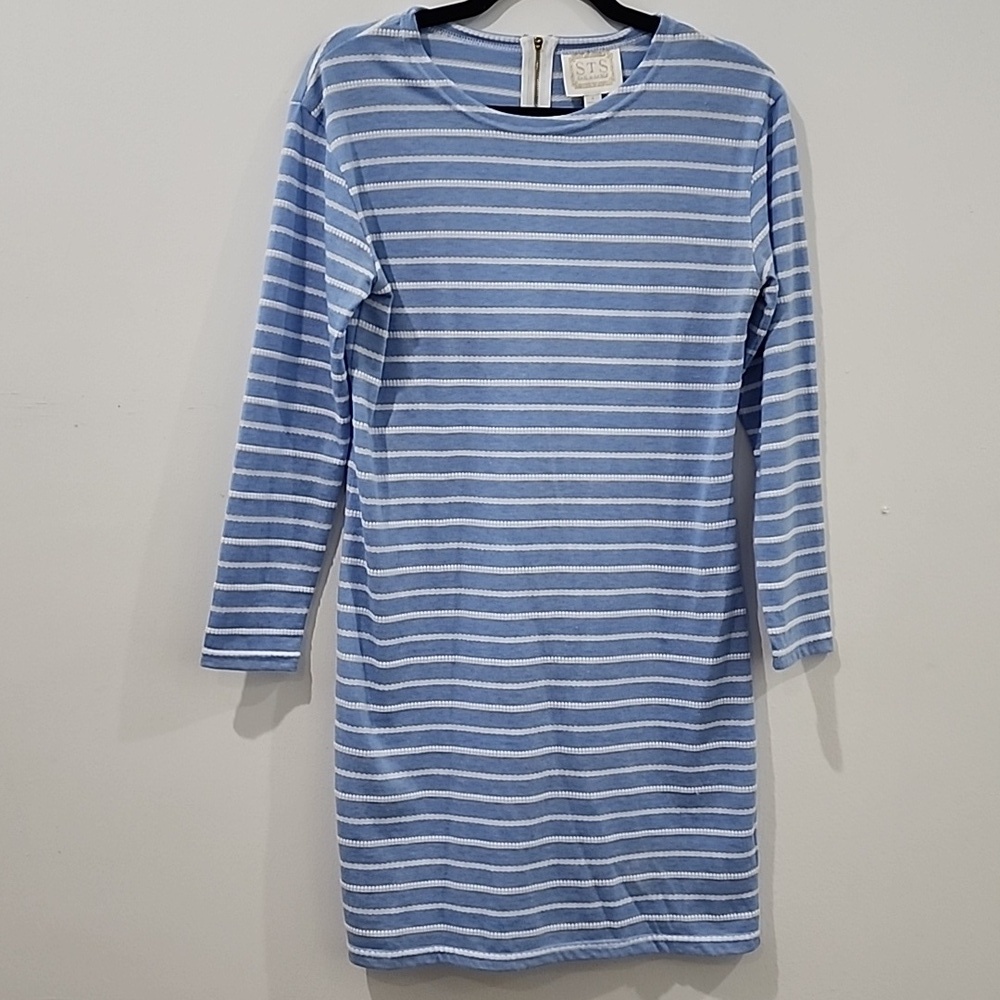 Sail To Sable Long Sleeve Stripe Dress